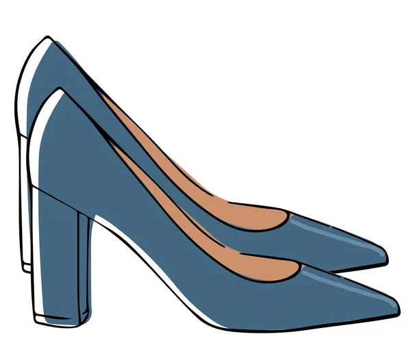 Calzado Moda Para Las Mujeres Los Zapatos Aislados Clásicos Sobre — Archivo Imágenes Vectoriales