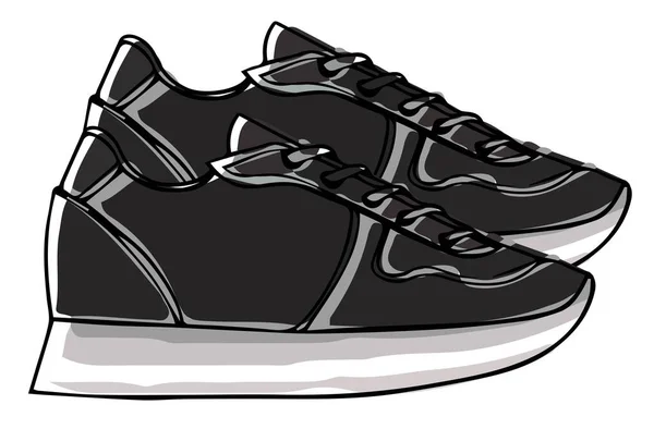 Chaussures Tendance Pour Femmes Hommes Chaussures Stylées Sur Plate Forme — Image vectorielle