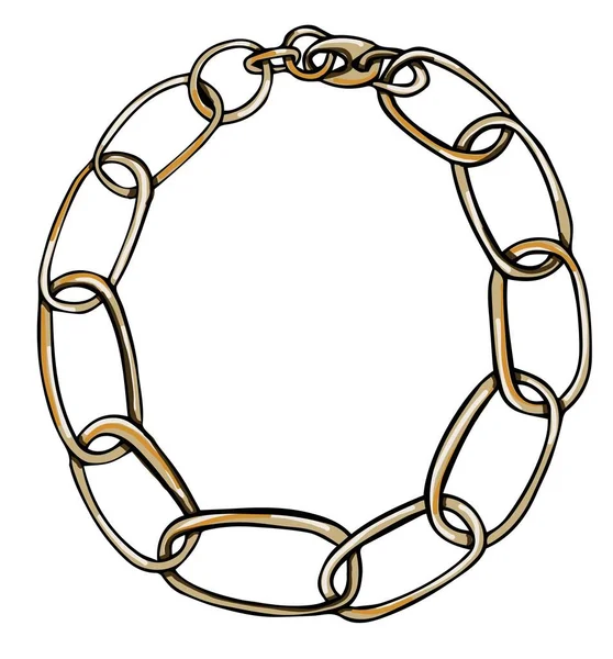 Stijlvolle Bijouterie Moderne Accessoires Voor Vrouwen Geïsoleerde Sieraden Ketting Armband — Stockvector