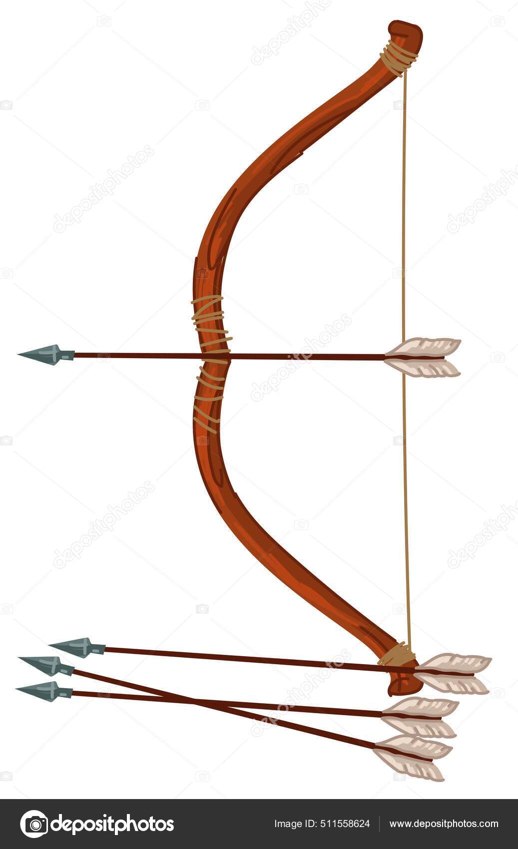 Papier peint Trois flèches sur une cible tir à l'arc 