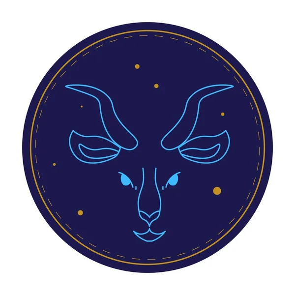 Znak astrologiczny Koziorożec, symbol horoskopu — Wektor stockowy