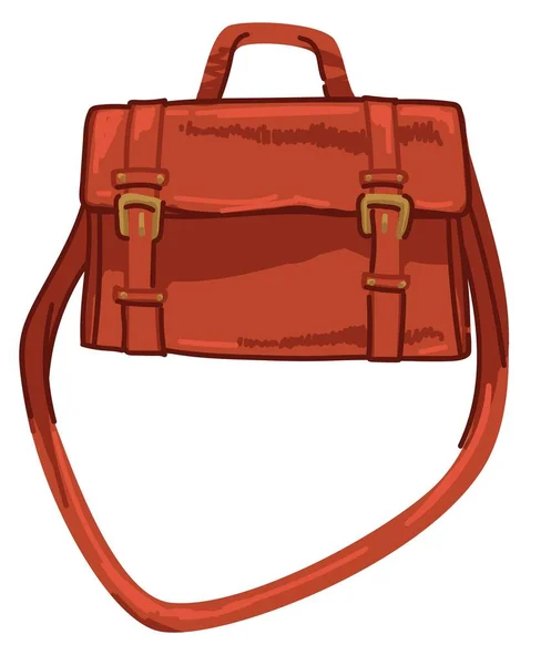 Модный дизайн сумки с ремнями и застежками — стоковый вектор