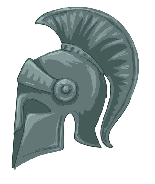 Metal helmet used for battle and fights antiquity — Stock Vector