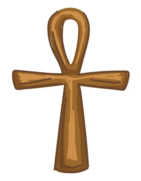 Ankh antigo símbolo de egito da eternidade, cruz de ouro —  Vetores de Stock