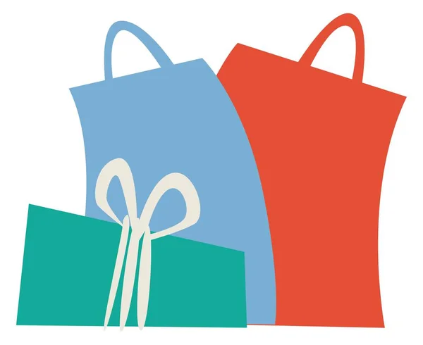 Bolsas y paquetes, regalos y regalos de celebración — Vector de stock