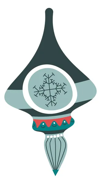 Julgranskula, dekoration med snöflinga — Stock vektor