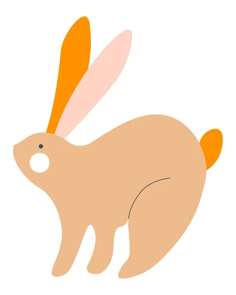 Chlupatý králík, zajíc s dlouhýma ušima, králíček — Stockový vektor