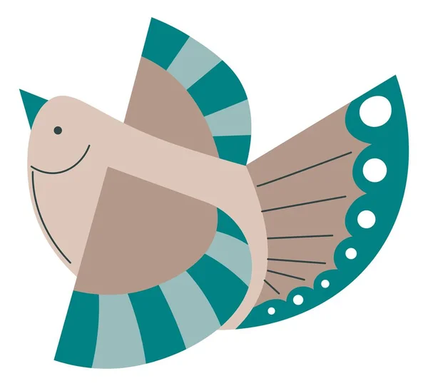 Літаючий птах, авіаносна тварина з пір'ям і дзьобом — стоковий вектор