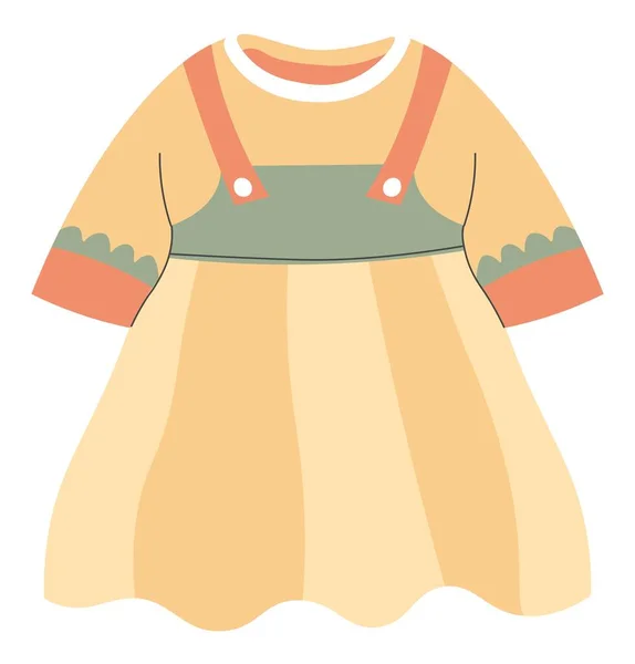 Vestido para niña, ropa para bebé recién nacido — Archivo Imágenes Vectoriales