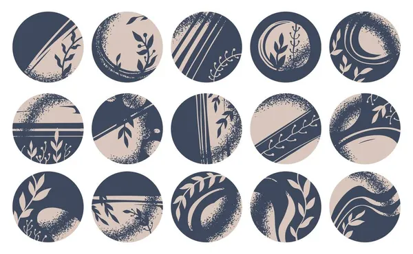 Faits saillants de l'histoire avec filtre sépia, feuilles de flore — Image vectorielle