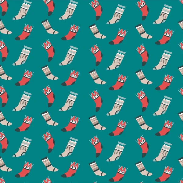 Chaussettes et tricots tricotés, Noël et Nouvel An — Image vectorielle