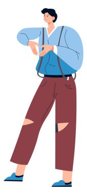 Erkek karakter elleriyle aşk işareti yapıyor.