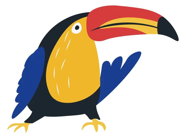 Keel Billed Toucan异国鹦鹉鸟类病媒 — 图库矢量图片