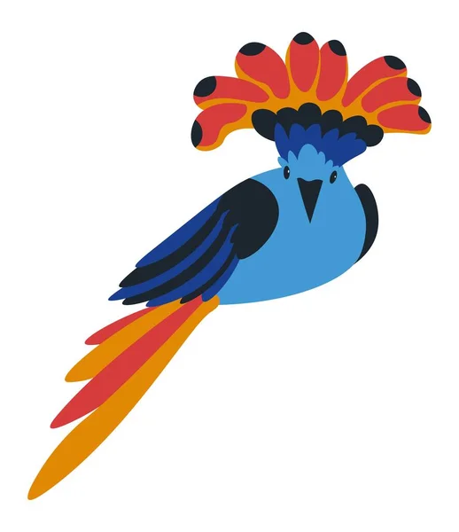 Pigeon couronné de l'Ouest, oiseau exotique ou perroquet — Image vectorielle