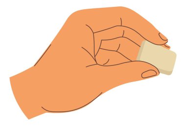 Elle tutulan silgi yazılan hataları düzeltiyor