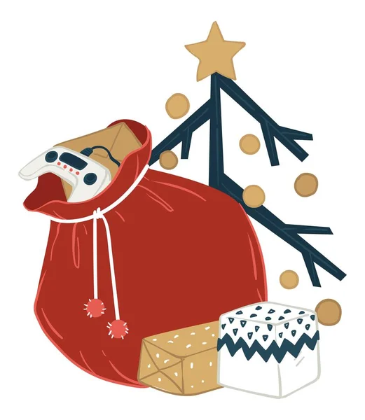 Presentes de Natal e férias de inverno de Ano Novo — Vetor de Stock