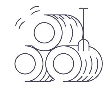 Kırsal tarım için saman balyaları ve saman otları