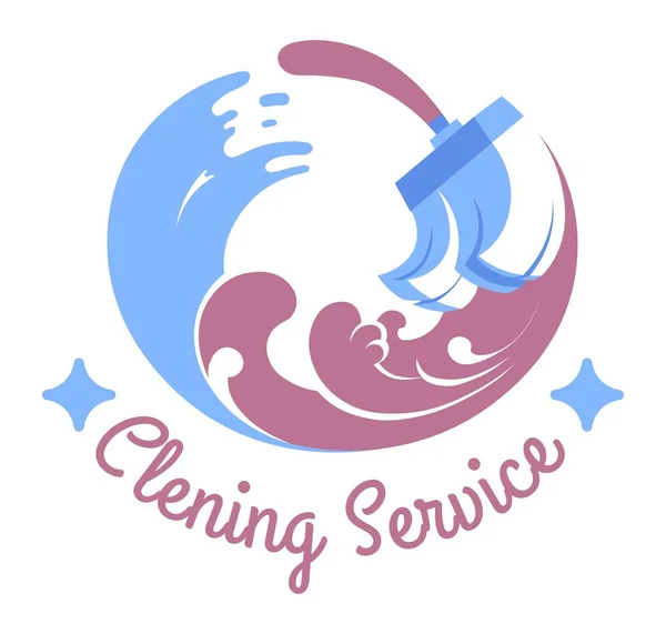 Cleaning service company logotype with brushes — Stock Vector