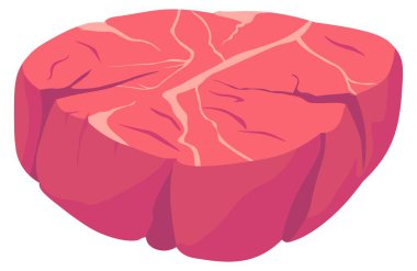 Domuz eti bıçağı, et kesimi kasap dükkanı vektörü