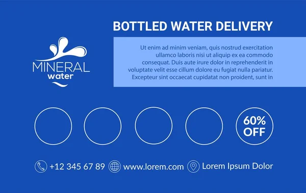 Услуги по доставке бутилированной воды с вектора магазина — стоковый вектор
