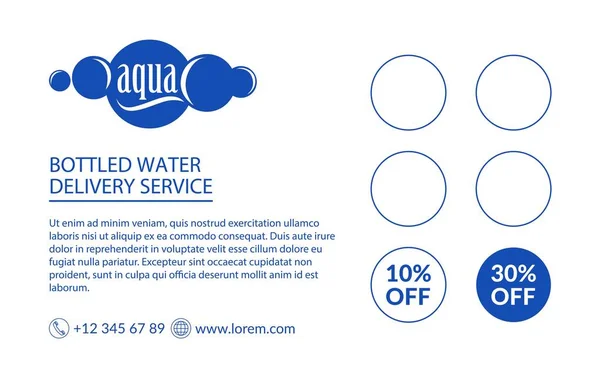 Вектор услуг по доставке воды в бутылках Aqua — стоковый вектор