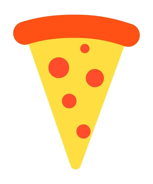 Pizza-Scheibe, italienische Küche Gerichte leckeres Essen — Stockvektor