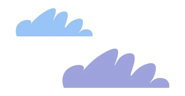 Nuvem ou nevoeiro, nevoeiro ou névoa ícone, vetor de paisagem alta —  Vetores de Stock