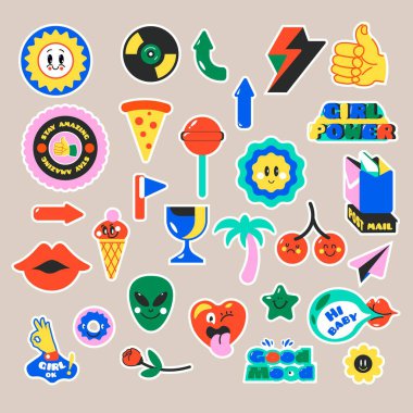 Sosyal medya ve sohbet için çıkartmalar ve simgeler