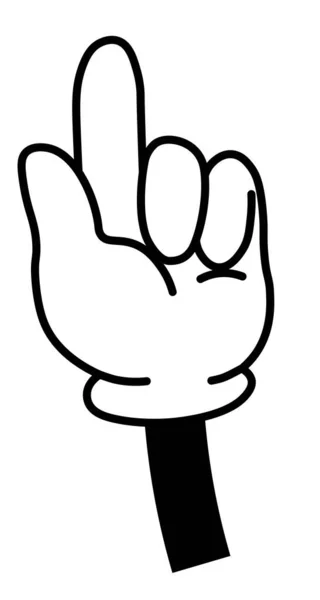 Рука жест, указывая вверх показывая путь, вектор — стоковый вектор