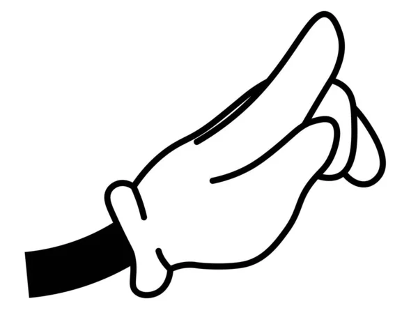 Χειραψία, χέρι δείχνει στάση με τα δάχτυλα διάνυσμα — Διανυσματικό Αρχείο