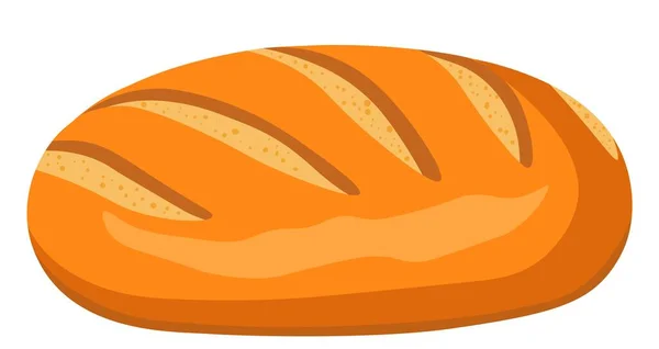 Freshly baked loaf of bread, pastry and nutrition — Stock Vector