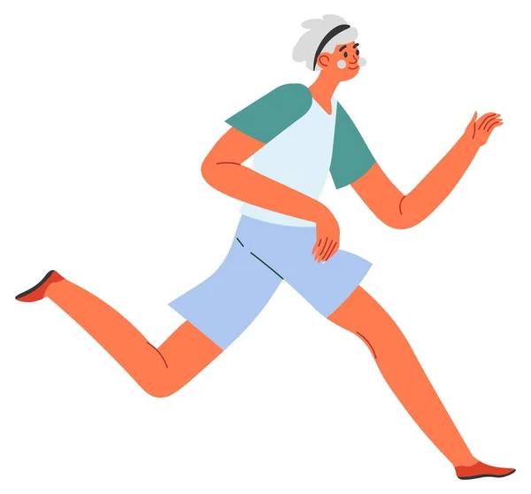 慢跑的女人，训练和锻炼性格 — 图库矢量图片