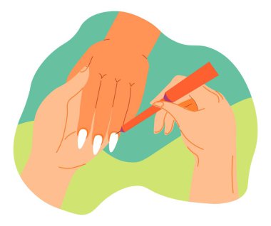 Güzellik ve güzellik salonunda tırnak bakımı.