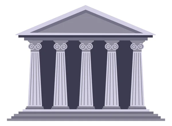 Ancient Greece building, theatre cultural heritage — Vector de stock