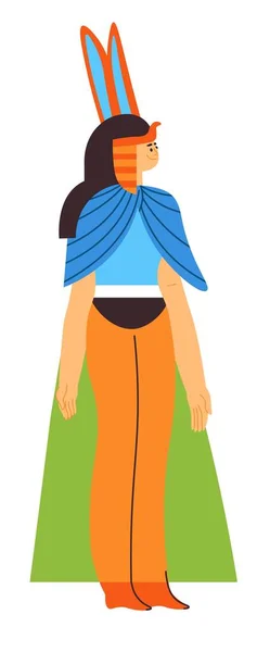Starověká egyptská žena, starý civilizační vektor — Stockový vektor
