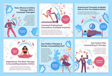 Çevrimiçi terapi reklamlarıyla ağ iletim seti