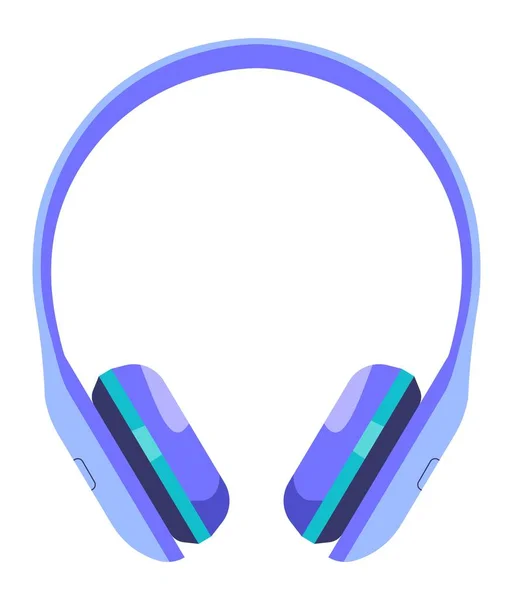 Auriculares modernos, escuchar dispositivos de música — Vector de stock