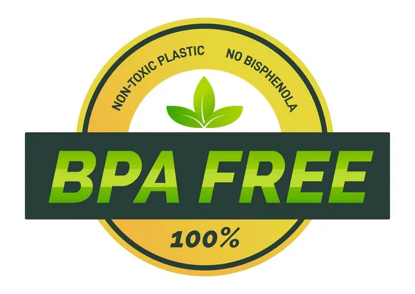 Livre de BPA, sem bisfenol Um vetor plástico não tóxico —  Vetores de Stock