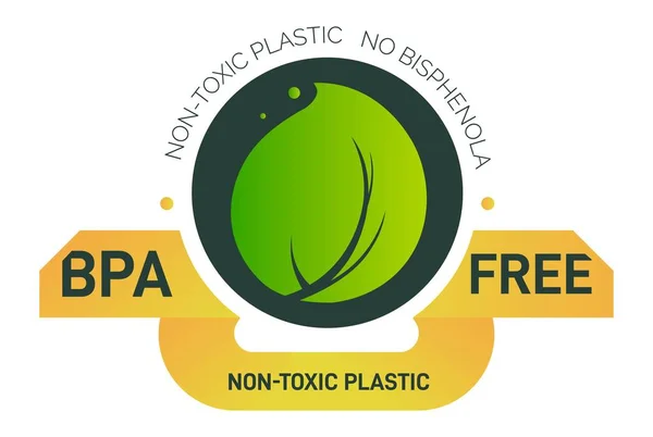 Non toxic plastic, no bisphenol A BPA free package — Wektor stockowy