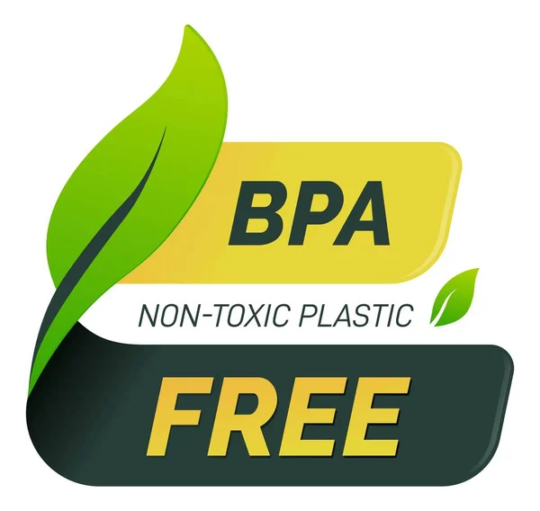 Non toxic plastic, label no bisphenol A vector — Wektor stockowy