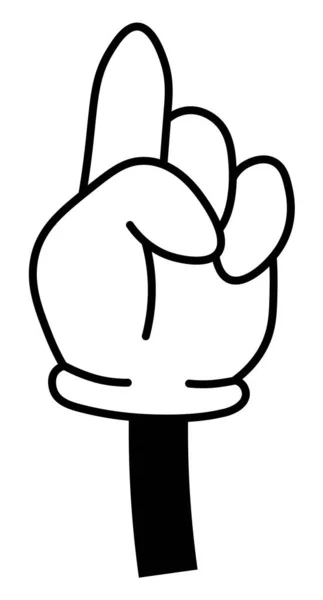 Hand pointing up, arm gesture and symbols vector — 스톡 벡터