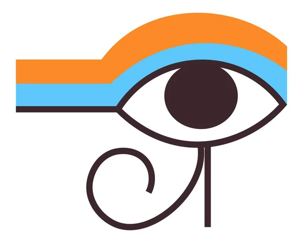 Horus eller Ras öga, egyptiska symboler och tecken — Stock vektor