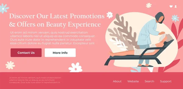 Discover our latest promotions beauty procedure — Wektor stockowy