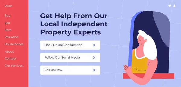 Get help from our local property experts website — Image vectorielle