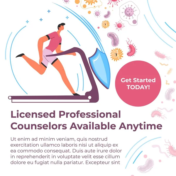 Licensed professional counselors available anytime — Vetor de Stock