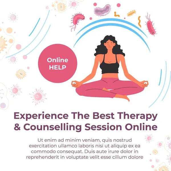 Experience best therapy and counseling session — Wektor stockowy