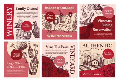 Şarap imalatı için ağ pankartı tasarımı