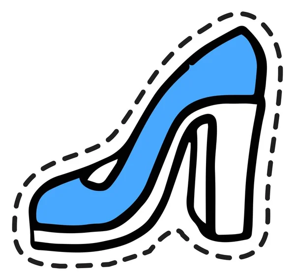 Woman shoes on heel, colorful sticker or icon — Stock Vector