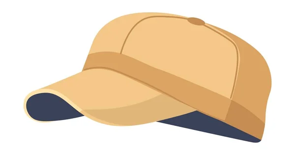 Бейсбольная кепка с визирем, кепкой или аксессуаром для головных уборов — стоковый вектор