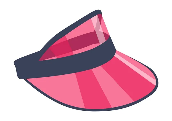 バイザー付きピンクキャップ、現代の帽子のヘッドウェアベクトル — ストックベクタ